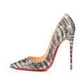 Fashion High Heel Women Shoes with Snake Pattern (HS17-41)